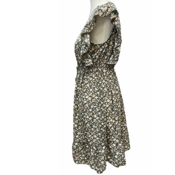 Umgee Ditsy Floral Ruffle Short Dress - Picture 4 of 15